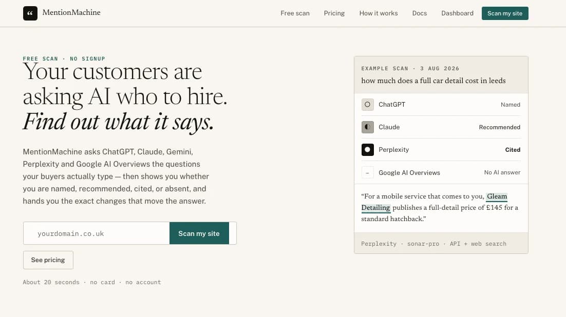 MentionMachine screenshot