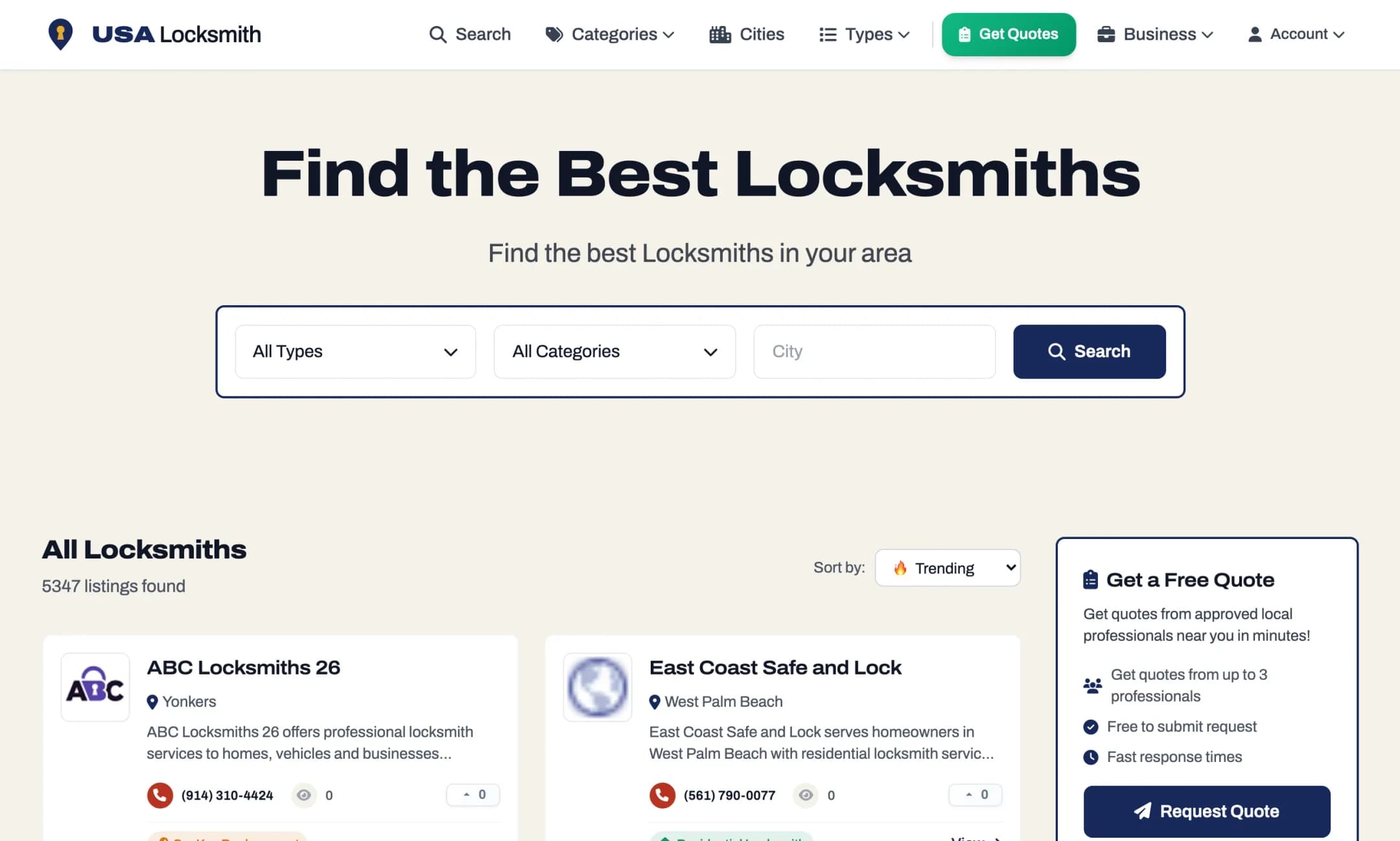 usalocksmith.io screenshot